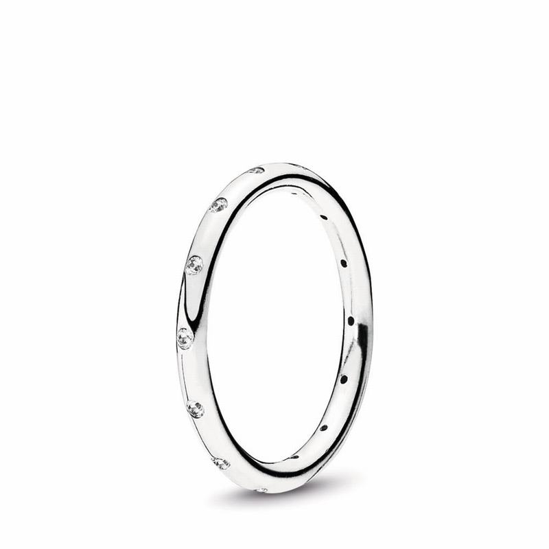 Pandora Simple Sparkling Band Stackable Ring NZ, Sterling Silver (095164-TOF)